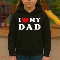 I Love My Dad Kids Hoodie thumb 3