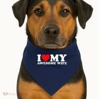 I Love My Awesome Wife USA-Made Doggie Bandana thumb 1