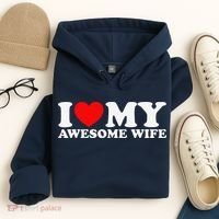I Love My Awesome Wife Hoodie thumb 4
