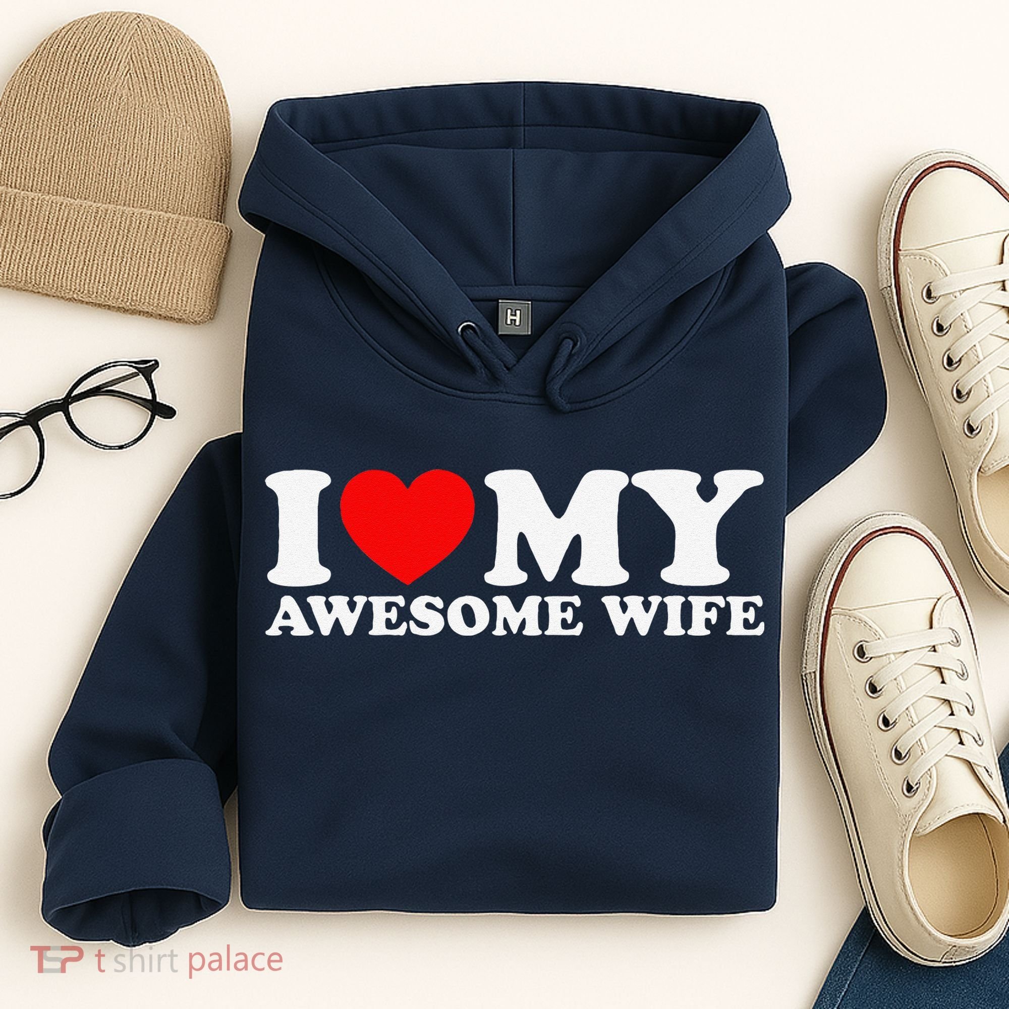 I Love My Awesome Wife Hoodie