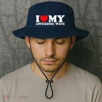 I Love My Awesome Wife Bucket Hat thumb 2