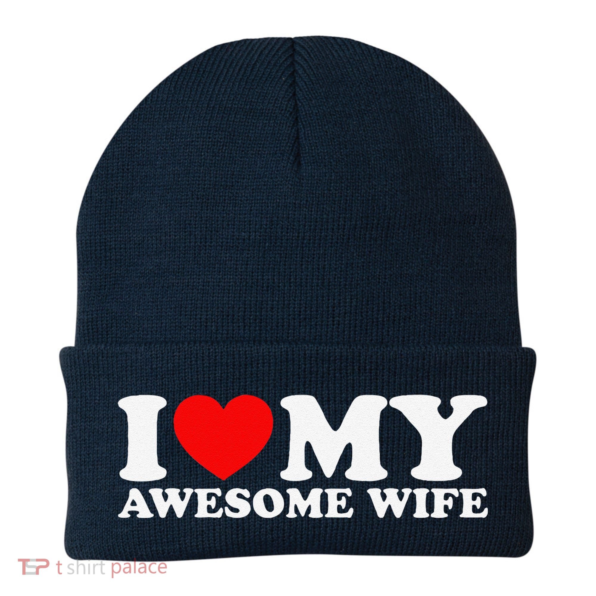 I Love My Awesome Wife Beanie