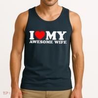 I Love My Awesome Wife Tank Top thumb 3