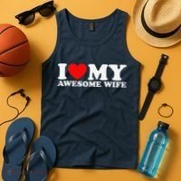 I Love My Awesome Wife Tank Top thumb 4