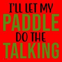 Ill Let My Paddle Do The Talking Pickleball Santa Hat thumb 1