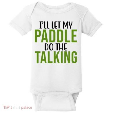 Ill Let My Paddle Do The Talking Pickleball Baby Bodysuit
