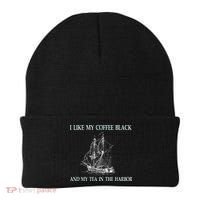 I Like My Coffee Black And Tea In The Harbor Beanie thumb 0