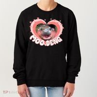 I Love Moo Deng Baby Hippo Moo Deng I Heart Moo Deng Women's Sweatshirt thumb 0