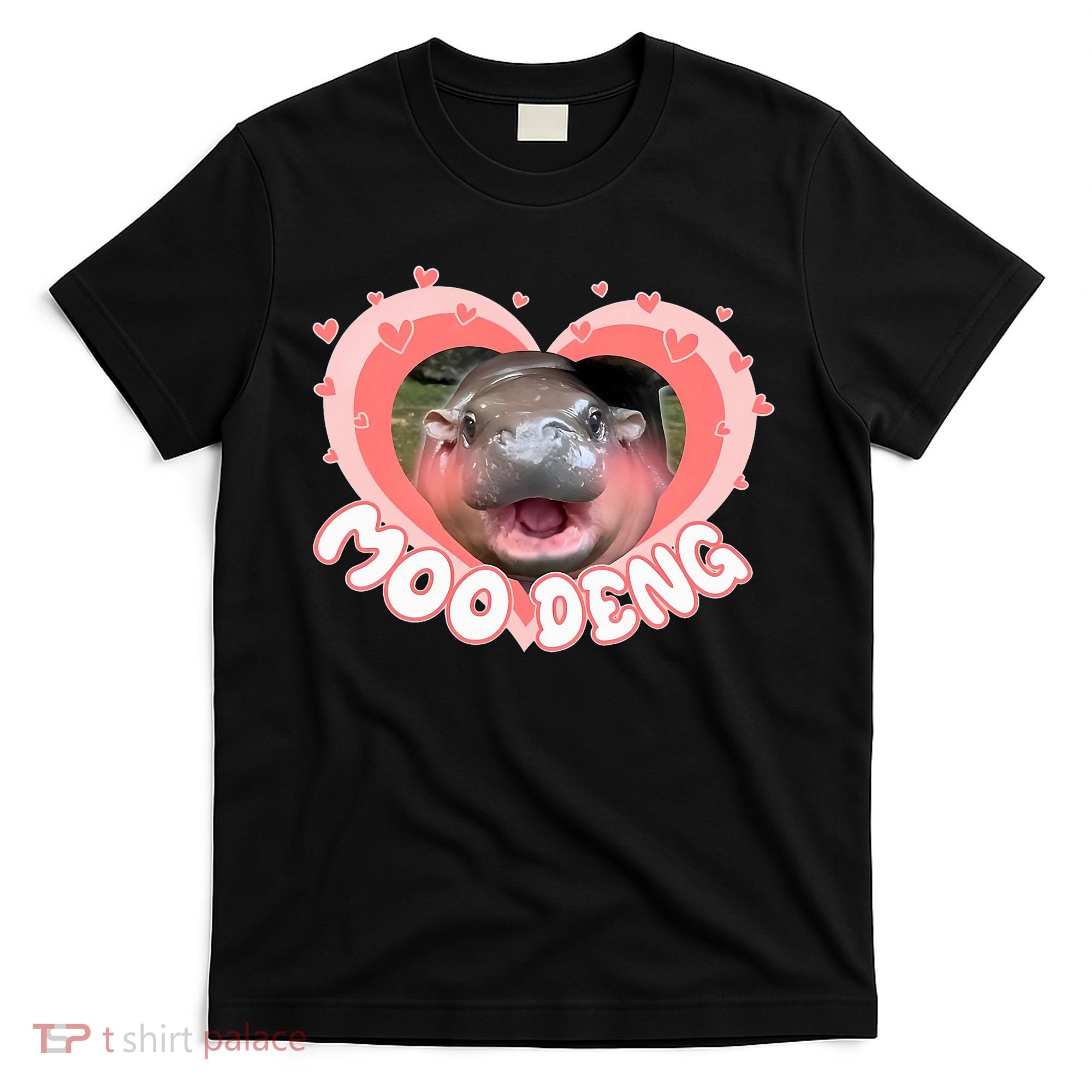 I Love Moo Deng Baby Hippo Moo Deng I Heart Moo Deng T-Shirt
