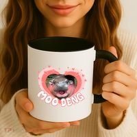 I Love Moo Deng Baby Hippo Moo Deng I Heart Moo Deng Coffee Mug thumb 3