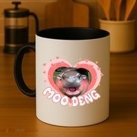 I Love Moo Deng Baby Hippo Moo Deng I Heart Moo Deng Coffee Mug thumb 4