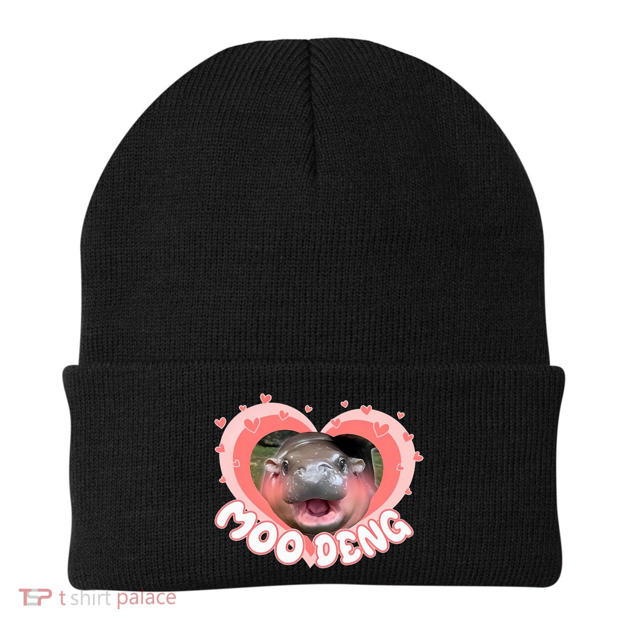 I Love Moo Deng Baby Hippo Moo Deng I Heart Moo Deng Beanie