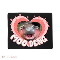 I Love Moo Deng Baby Hippo Moo Deng I Heart Moo Deng Mousepad thumb 0