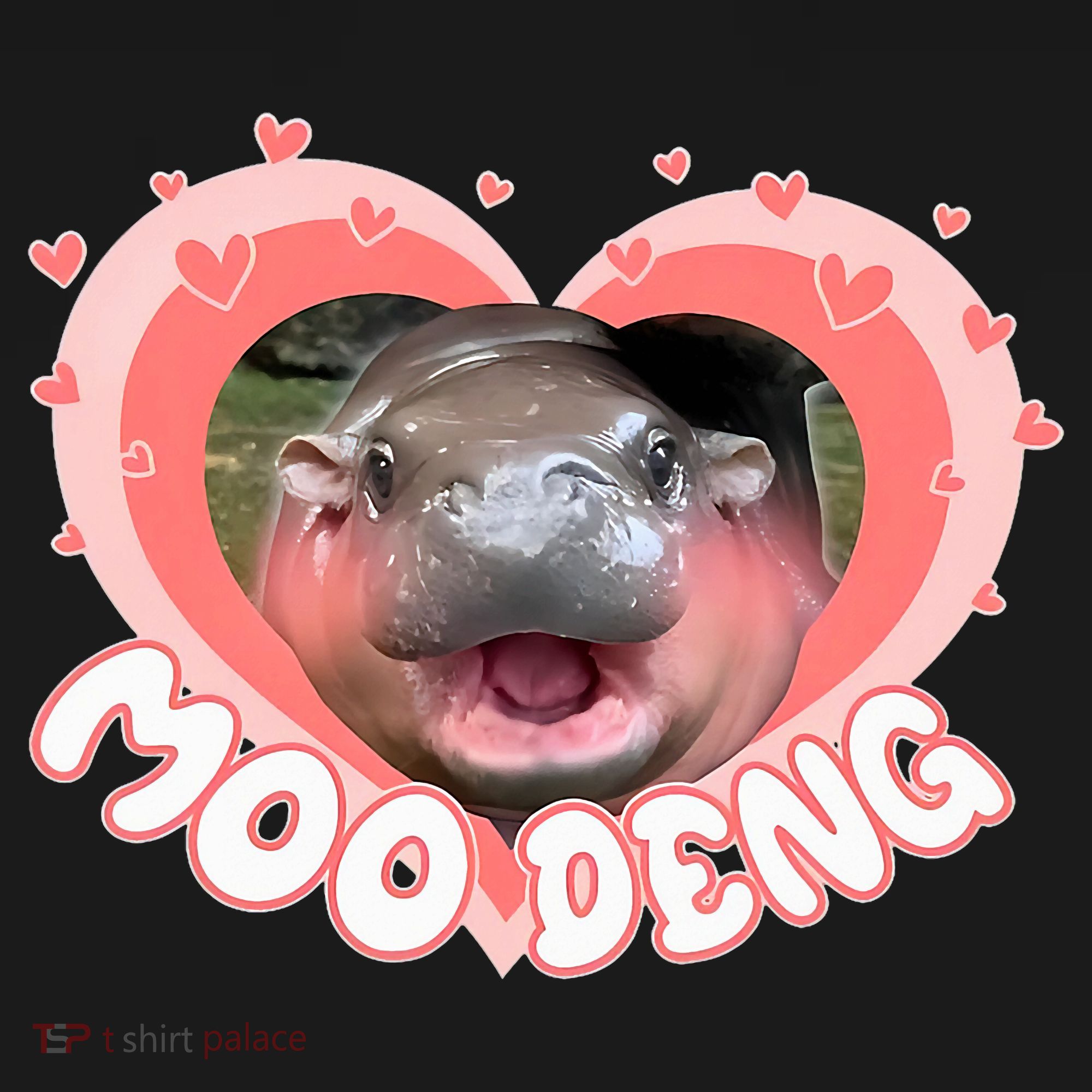 I Love Moo Deng Baby Hippo Moo Deng I Heart Moo Deng Ornament