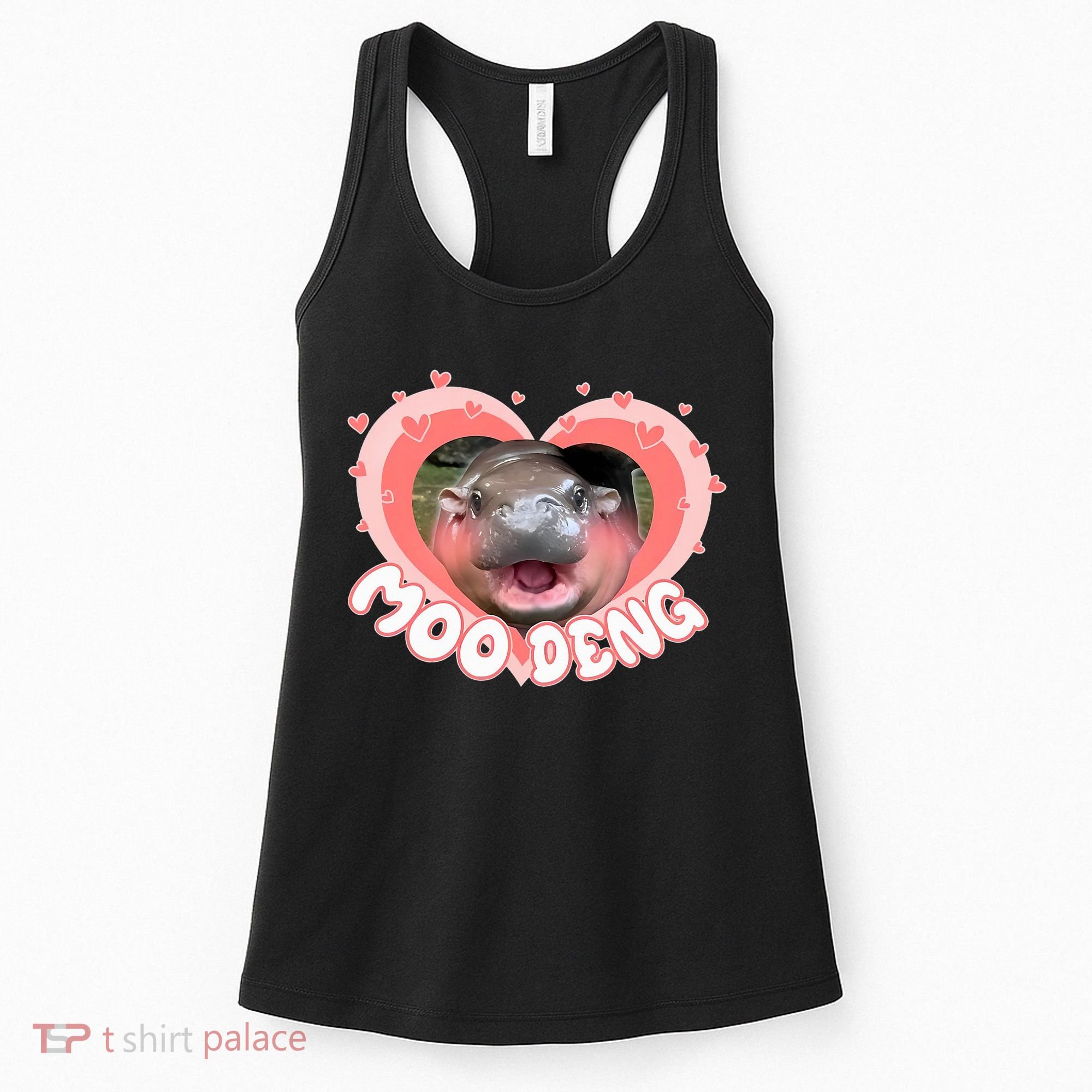 I Love Moo Deng Baby Hippo Moo Deng I Heart Moo Deng Women's Tank Top