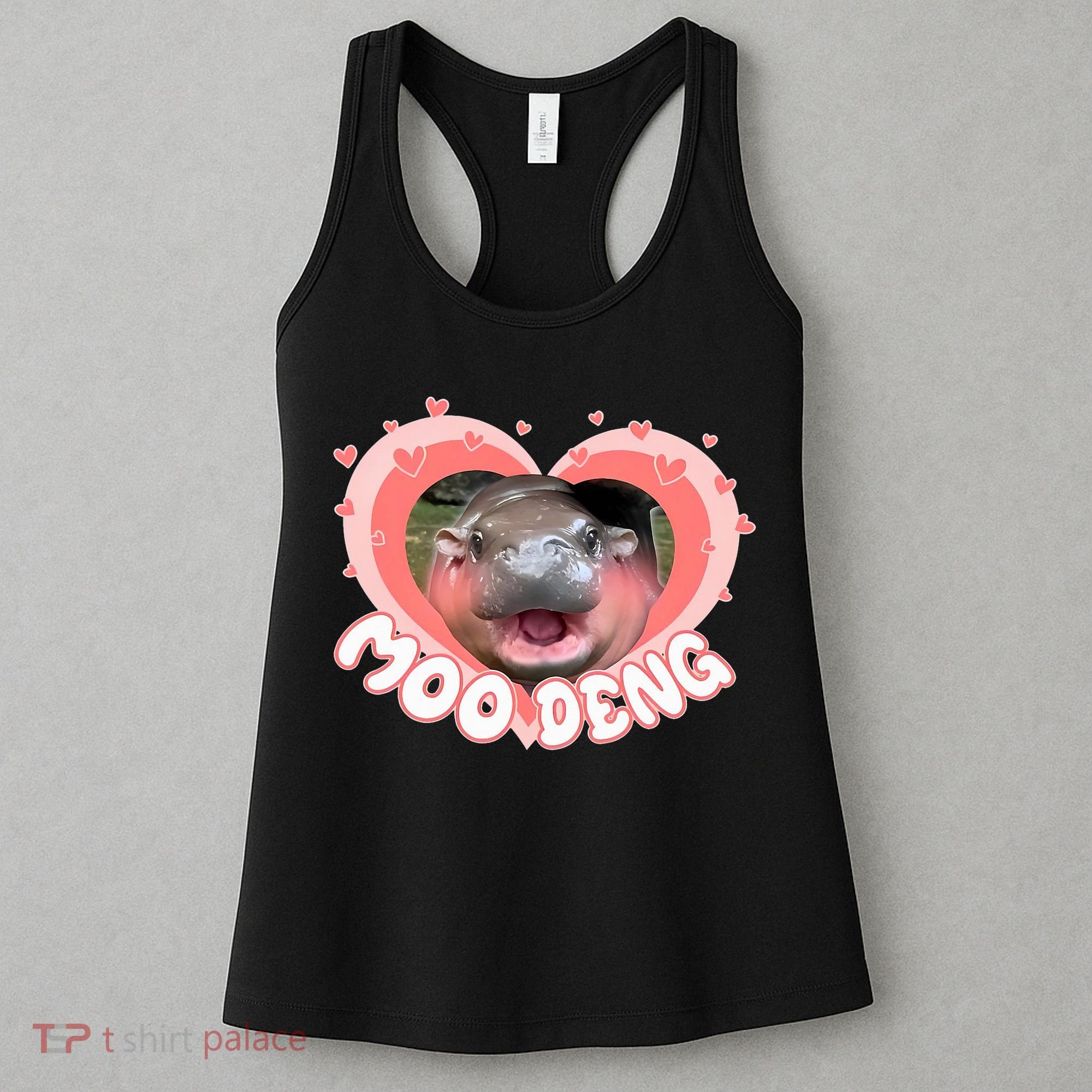 I Love Moo Deng Baby Hippo Moo Deng I Heart Moo Deng Women's Tank Top