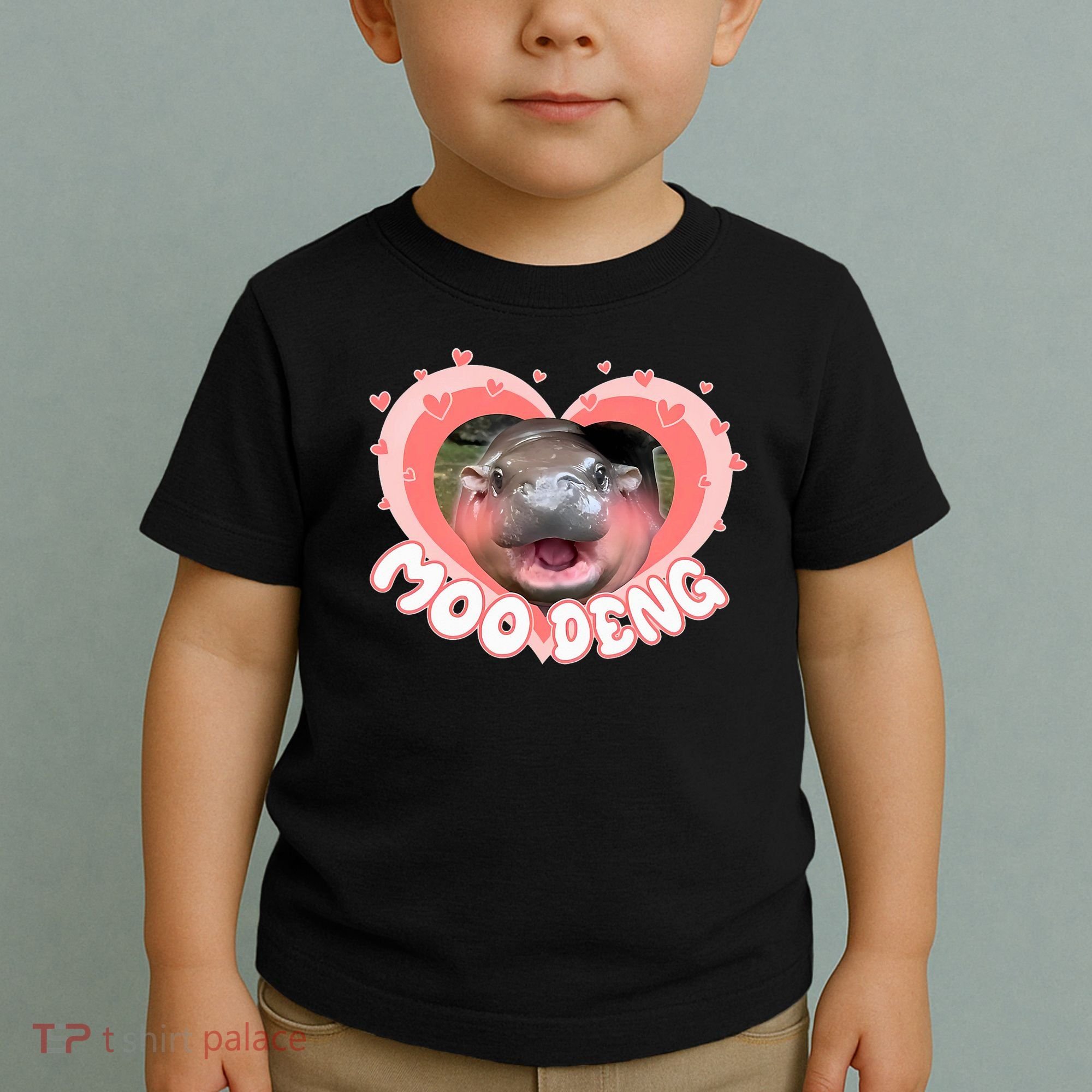 I Love Moo Deng Baby Hippo Moo Deng I Heart Moo Deng Toddler T-Shirt