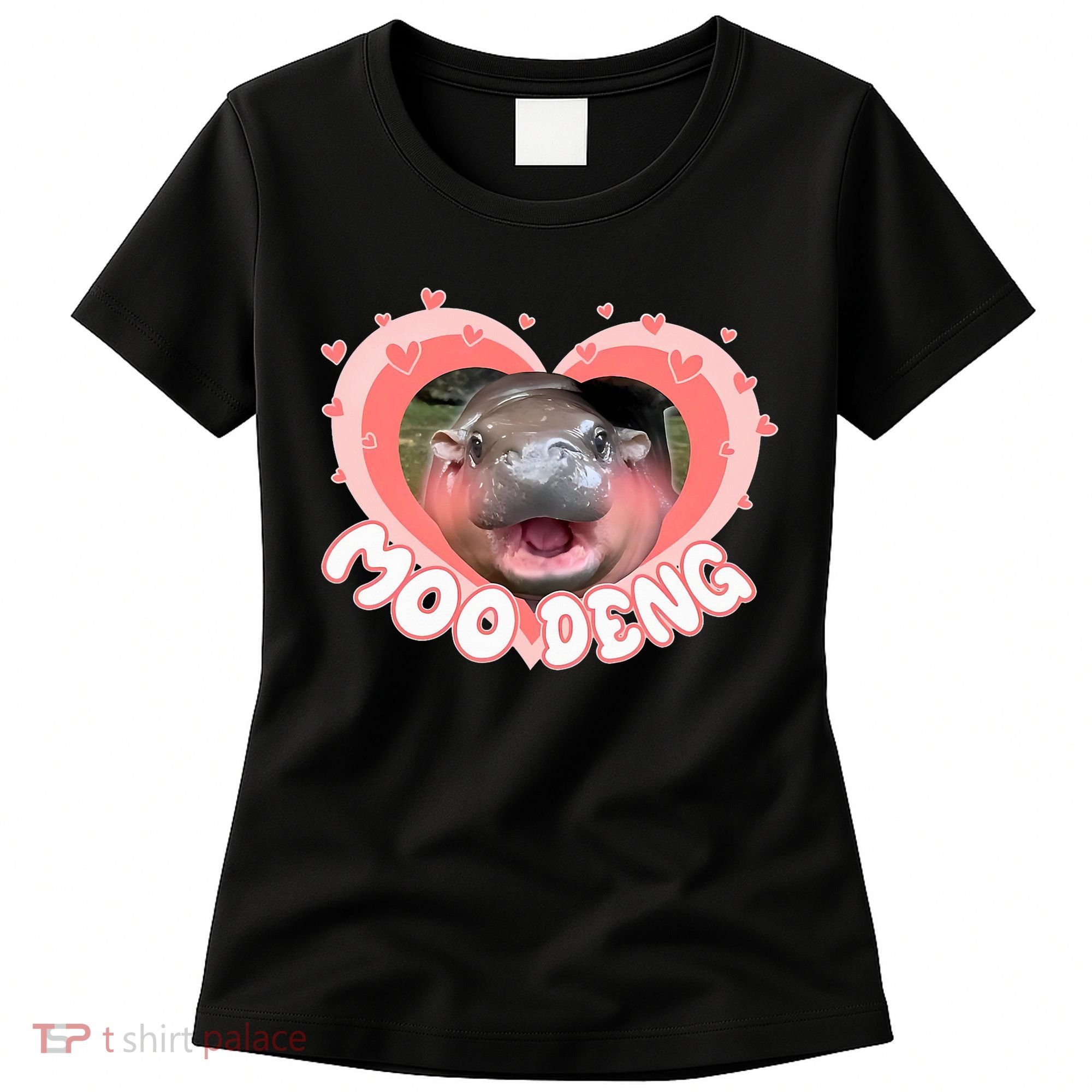 I Love Moo Deng Baby Hippo Moo Deng I Heart Moo Deng Women's T-Shirt