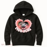 I Love Moo Deng Baby Hippo Moo Deng I Heart Moo Deng Kids Hoodie thumb 0