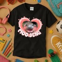 I Love Moo Deng Baby Hippo Moo Deng I Heart Moo Deng Kids T-Shirt thumb 3