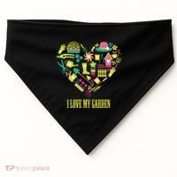 I Love My Garden Abstract Heart USA-Made Doggie Bandana thumb 0
