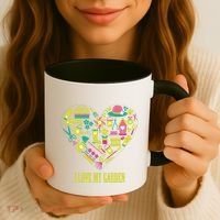 I Love My Garden Abstract Heart Coffee Mug thumb 3
