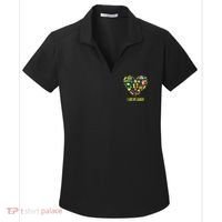 I Love My Garden Abstract Heart Women's Dry Zone Grid Polo thumb 0