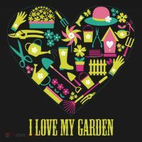 I Love My Garden Abstract Heart Women's Hoodie thumb 2