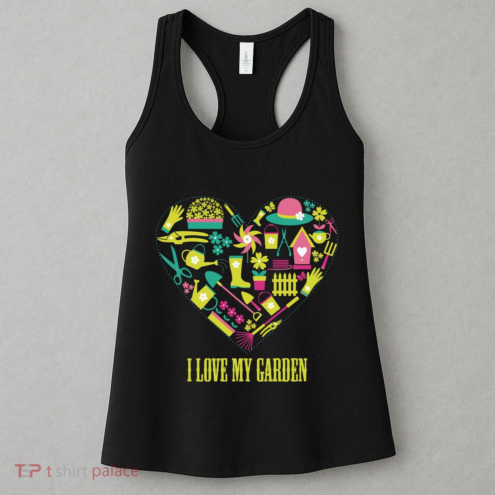 I Love My Garden Abstract Heart Women's Tank Top