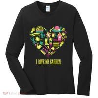 I Love My Garden Abstract Heart Women's Long Sleeve Shirt thumb 0