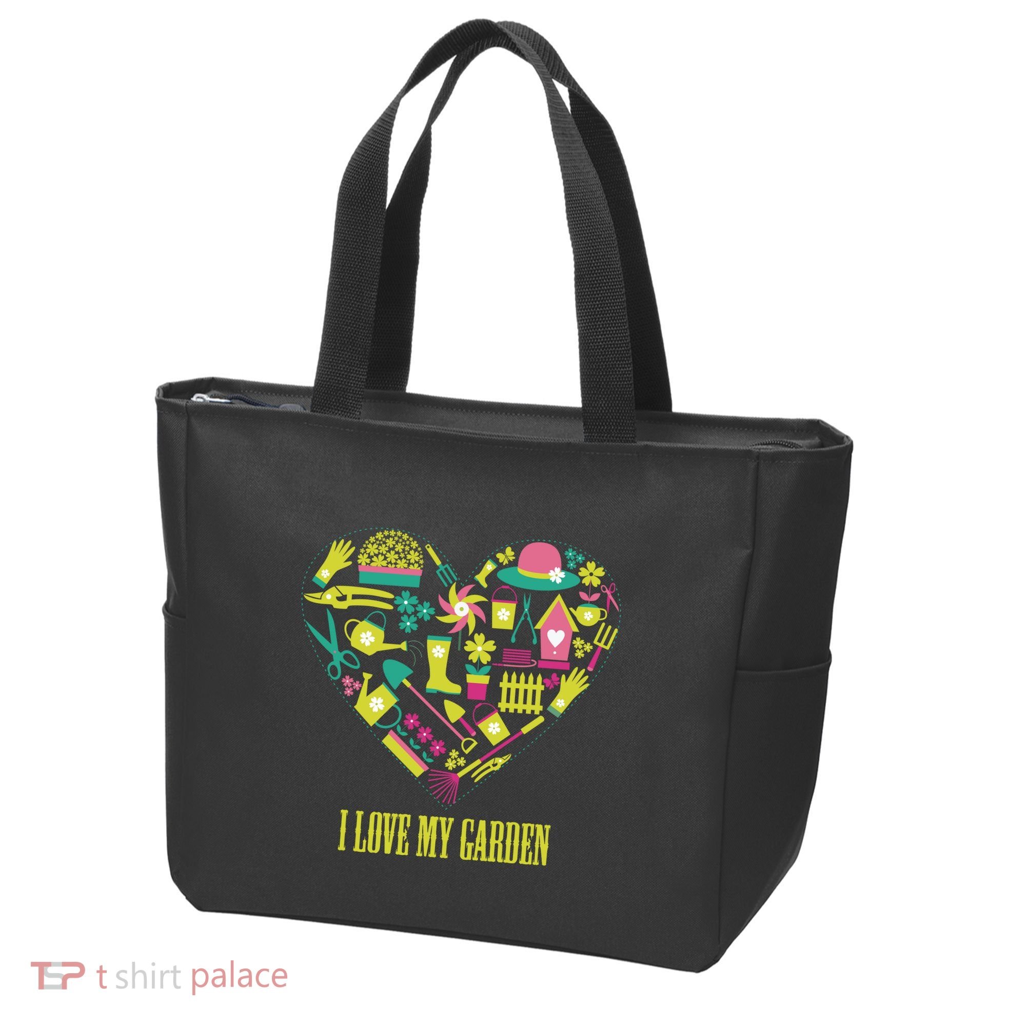 I Love My Garden Abstract Heart Tote Bag