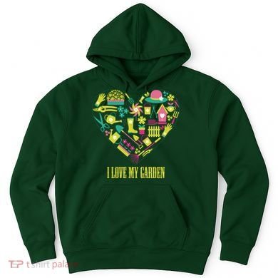 I Love My Garden Abstract Heart Hoodie