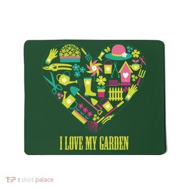 I Love My Garden Abstract Heart Mousepad