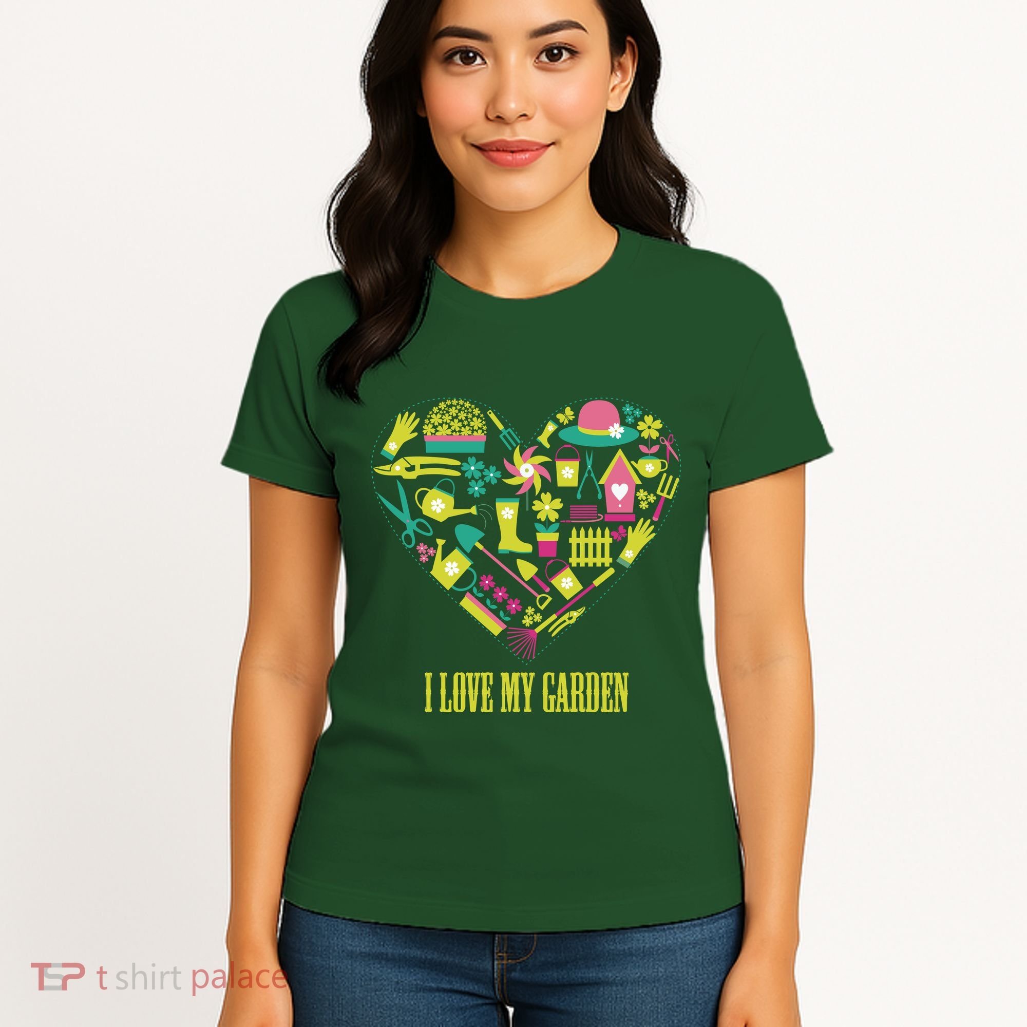 I Love My Garden Abstract Heart Women's T-Shirt