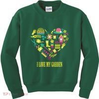 I Love My Garden Abstract Heart Kids Sweatshirt thumb 0