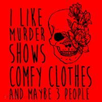 I Like Murder Shows Comfy Clothes And Maybe 3 People Santa Hat thumb 1