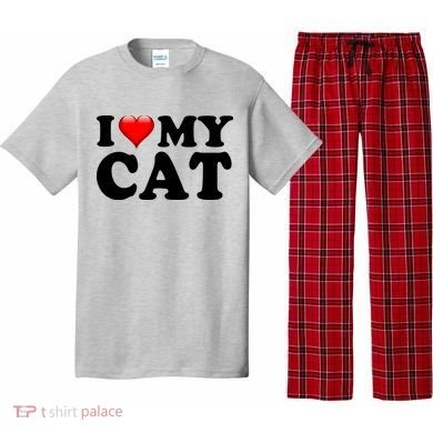 I Love My Cat Pajama Set