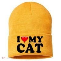 I Love My Cat Sustainable Knit Beanie thumb 0