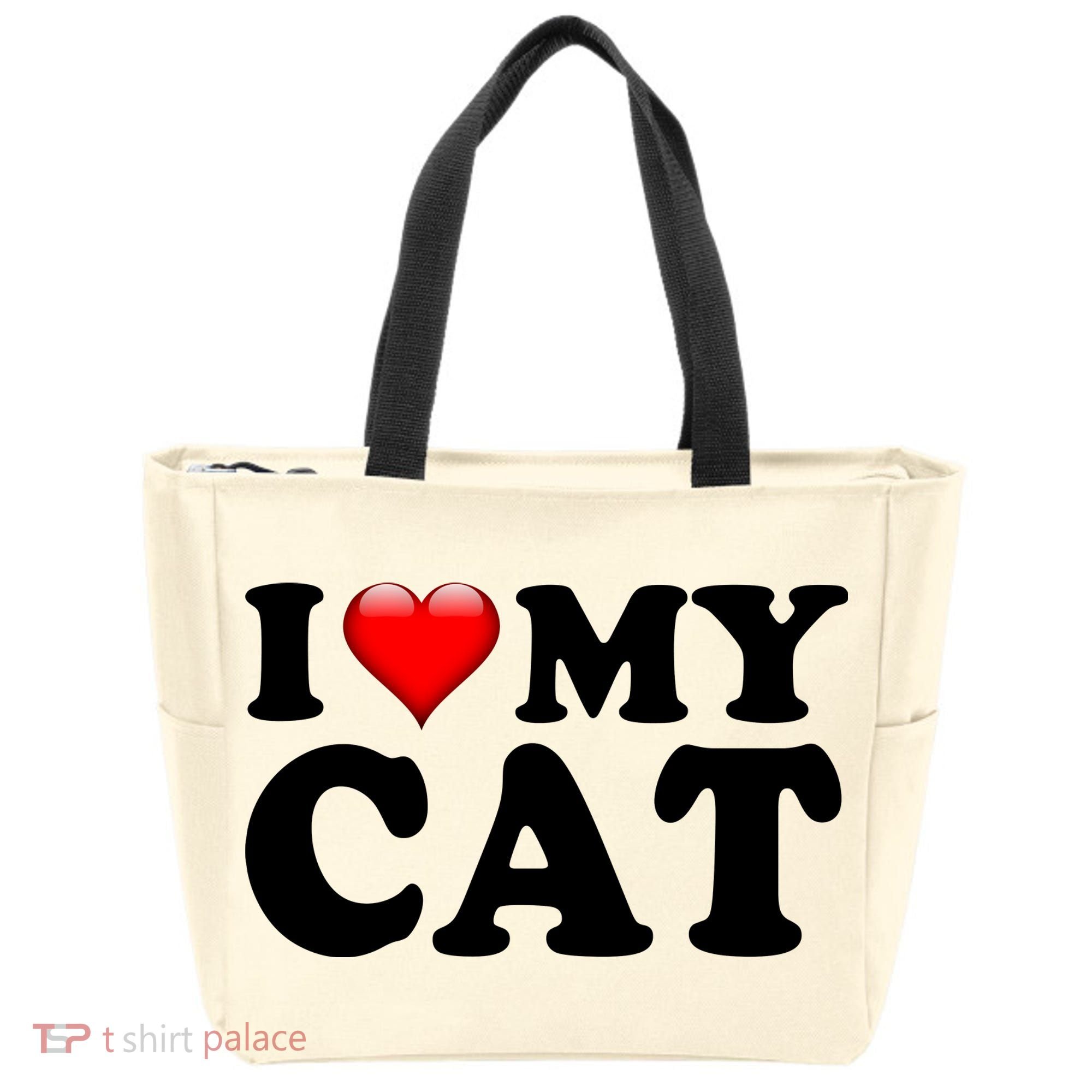 I Love My Cat Tote Bag