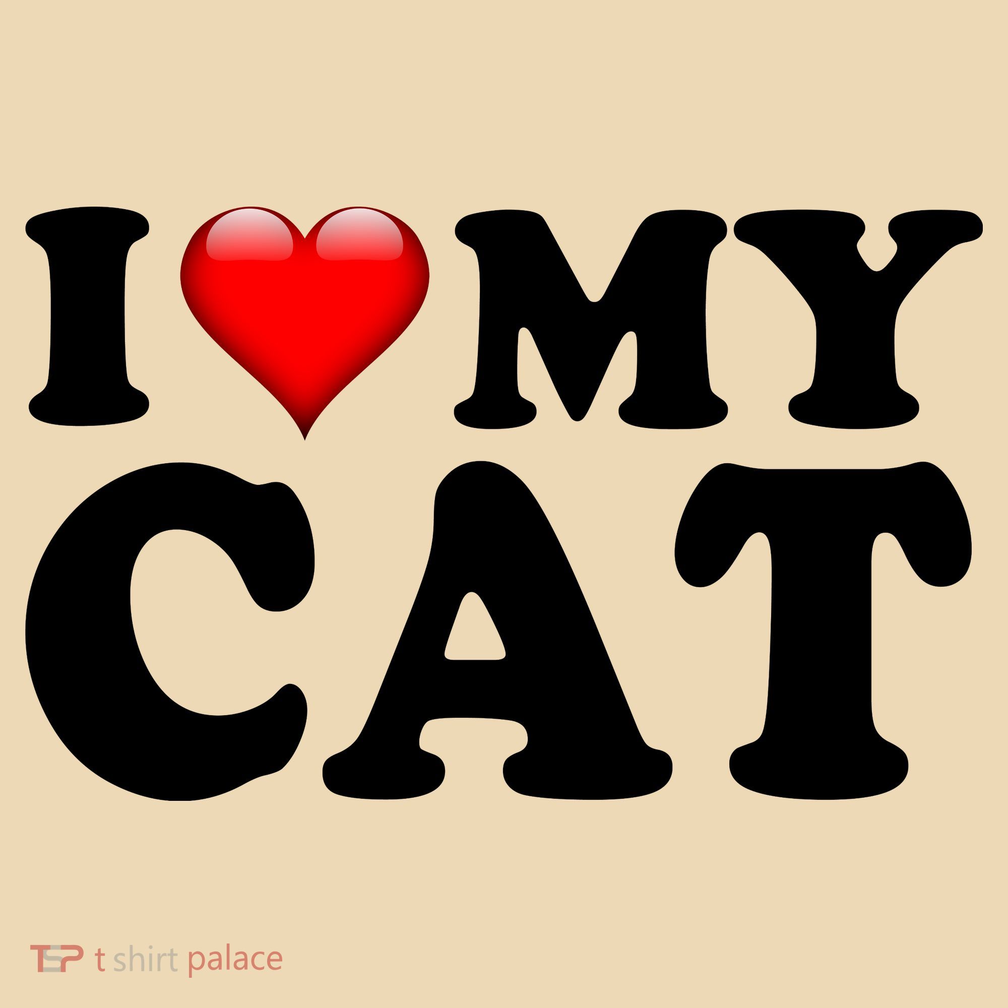 I Love My Cat Tote Bag