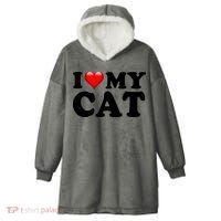 I Love My Cat Hooded Wearable Blanket thumb 0