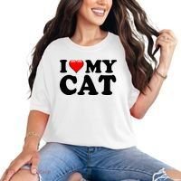 I Love My Cat Comfort Colors T-Shirt thumb 0