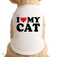 I Love My Cat Doggie Tank thumb 0