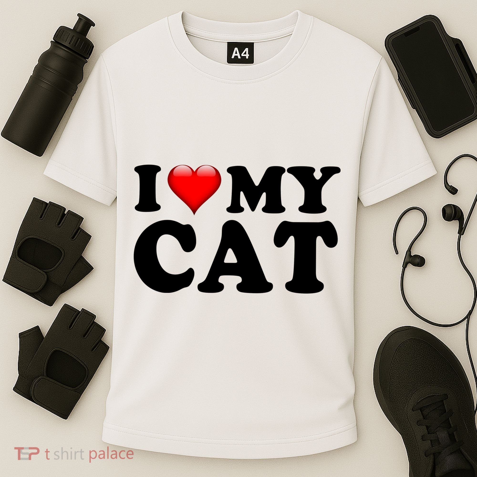 I Love My Cat Cooling Performance Crew T-Shirt