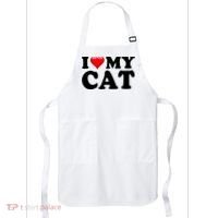 I Love My Cat Apron thumb 0