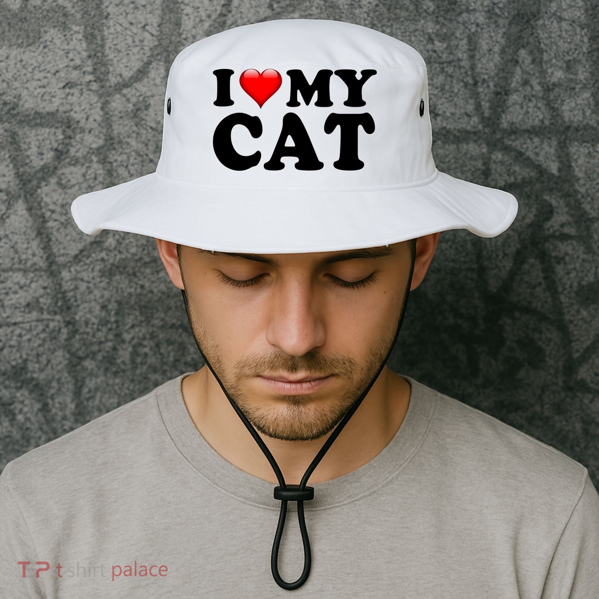 I Love My Cat Bucket Hat
