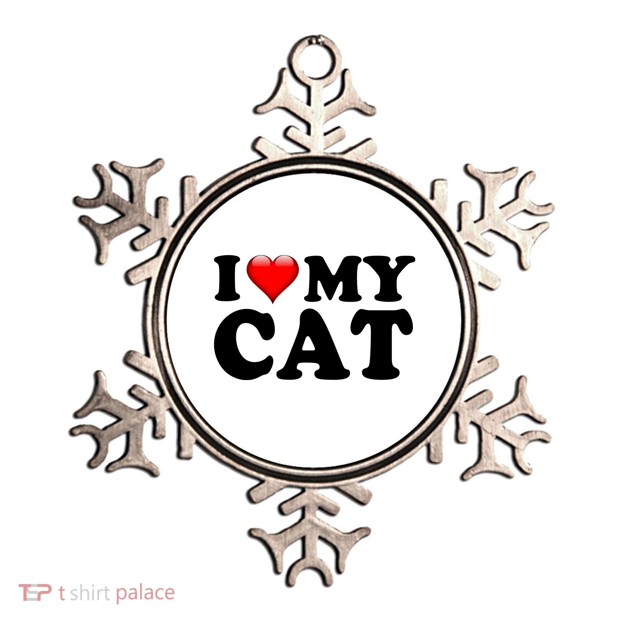 I Love My Cat Ornament