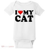 I Love My Cat Baby Bodysuit thumb 0