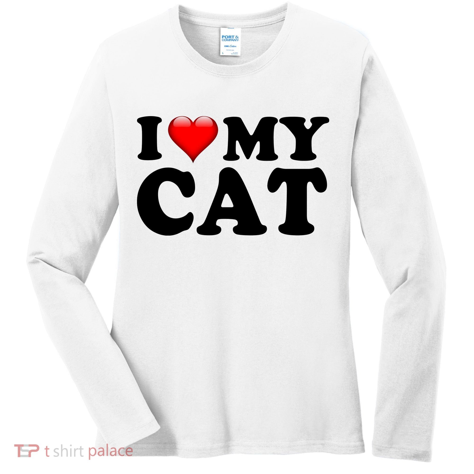 I Love My Cat Women's Long Sleeve Shirt