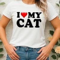 I Love My Cat Women's T-Shirt thumb 2